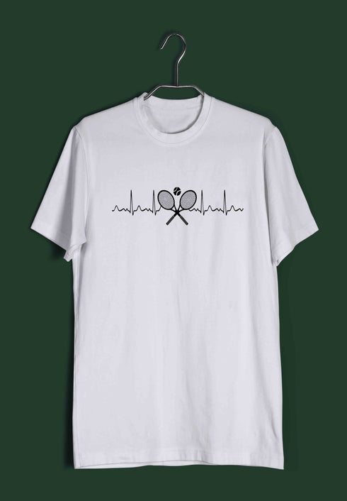 Tennis Pop Culture Minimal Tributes - TENNIS IS LIFE Sports Casual Graphic Printed T-Shirt for Men